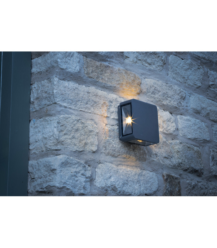 Wall Light Square Anthracite IP65 LED, 4x LED