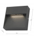 Flush Ceiling Light Outdoor Wall Light Square Eyelid Anthracite IP65 LED