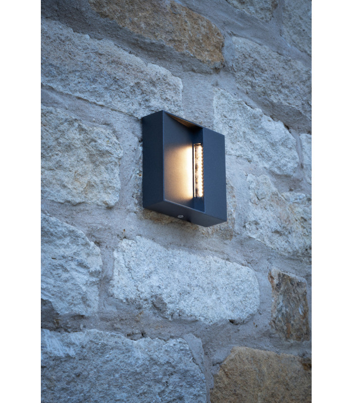 Flush Ceiling Light Outdoor Wall Light Square Eyelid Anthracite IP65 LED