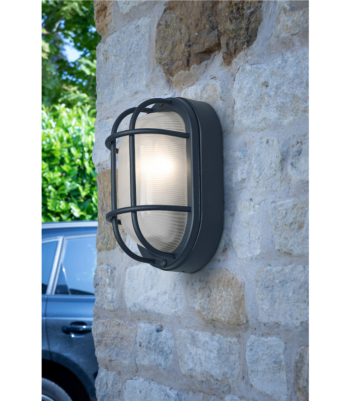 Bulkhead Small Outdoor Wall Light Matt Black IP44