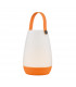 Portable BEPPE Table Lamp Opal Acrylic, Orange Base & Handle IP54 LED