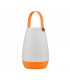 Portable BEPPE Table Lamp Opal Acrylic, Orange Base & Handle IP54 LED