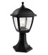 Outdoor Pedestal Light 4 Panel Black IP44, E27