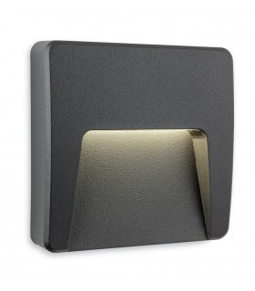 Outdoor Integrated LED Surface Mounted Wall & Step Light Square Graphite IP65