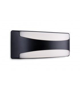 Outdoor Integrated LED Flush Wall Light Rectangle Black IP65
