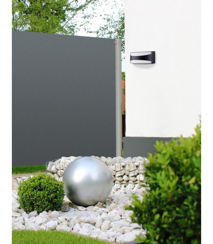 Outdoor Integrated LED Flush Wall Light Rectangle Black IP65