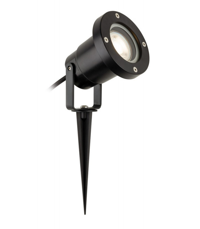 Outdoor Wall & Spike Light Black IP54., GU10