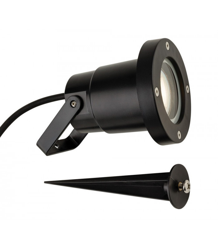 Outdoor Wall & Spike Light Black IP54., GU10