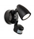Outdoor Integrated LED PIR Motion Sensor Wall Spotlight Black IP54
