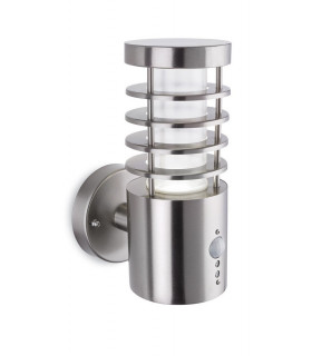 Outdoor Integrated LED PIR Motion Sensor Wall Light Stainless Steel IP44