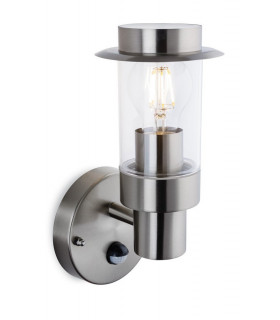 Outdoor PIR Motion Wall Sensor Light Stainless Steel IP44, E27