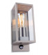 Outdoor PIR Motion Sensor Flush Box Wall Light Stainless Steel IP44, E27