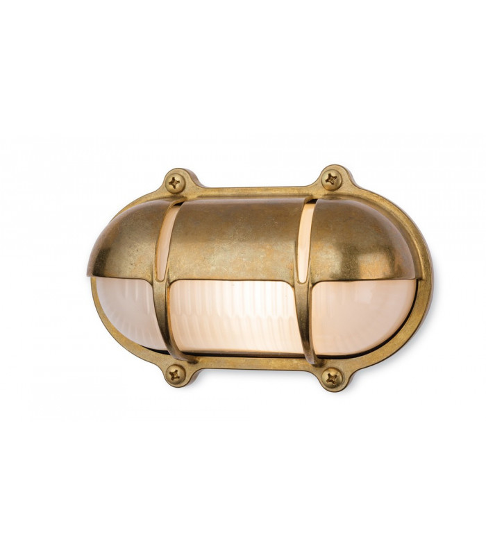 Outdoor Brass Bulkheads Wall Light Oval Brass IP64, E27