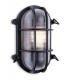 Outdoor Bulkhead Wall Light Oval Black IP65, E27