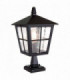 1 Light Outdoor Pedestal Lantern Black IP43, E27