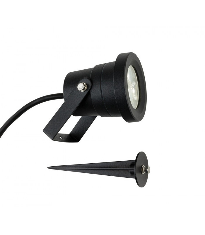 Outdoor Integrated LED Wall & Spike Light Black IP65