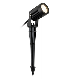 Outdoor Integrated LED Short Spike Ground Light Black IP65