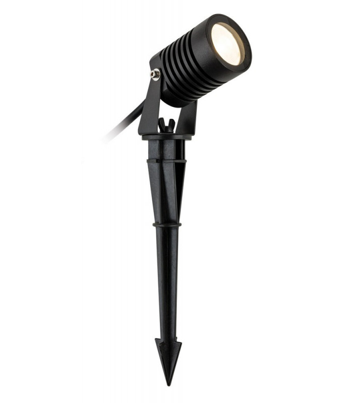 Outdoor Integrated LED Short Spike Ground Light Black IP65