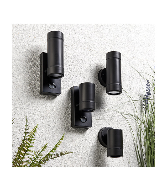 Outdoor Wall Downlight Black IP44, GU10