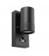 Outdoor PIR Motion Sensor Wall Downlight Black IP44, GU10