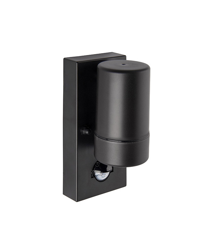 Outdoor PIR Motion Sensor Wall Downlight Black IP44, GU10