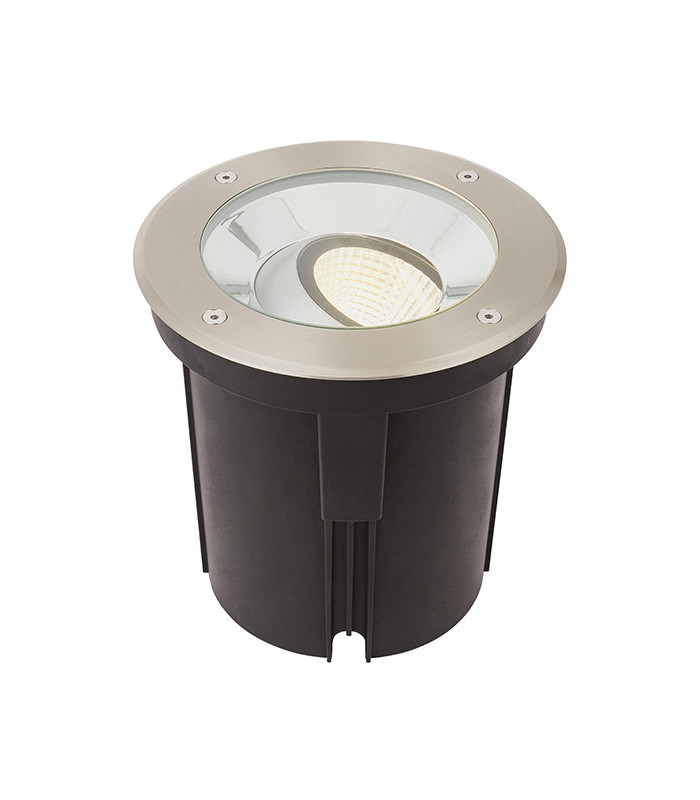 Outdoor 16.5W LED Recessed Ground Light Brushed Stainless Steel, IP67, 3000K