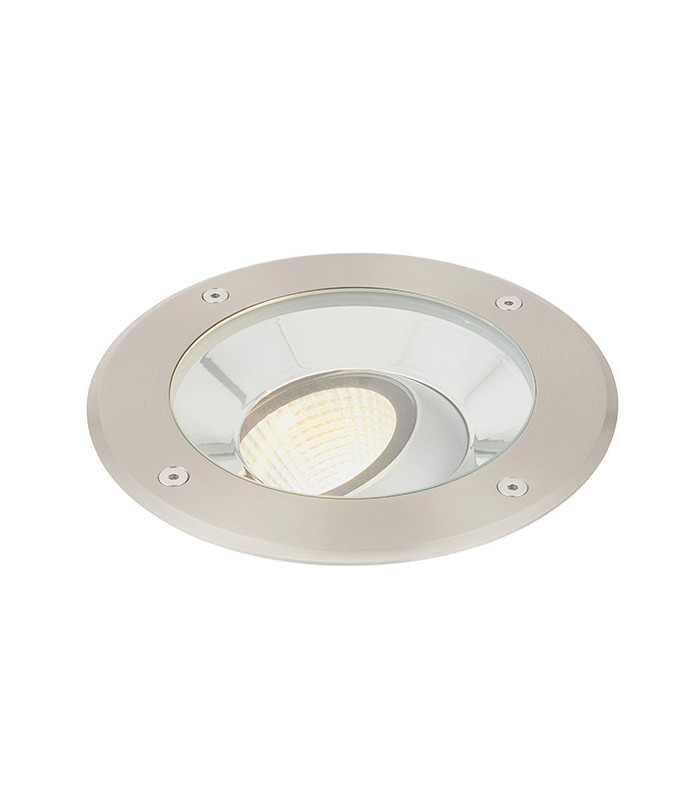 Outdoor 16.5W LED Recessed Ground Light Brushed Stainless Steel, IP67, 3000K