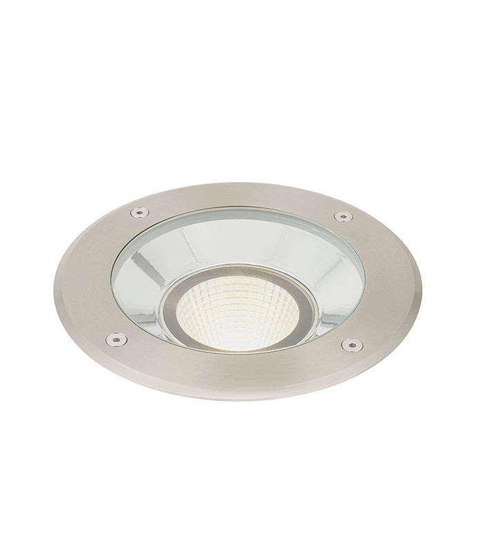 Outdoor 16.5W LED Recessed Ground Light Brushed Stainless Steel, IP67, 3000K