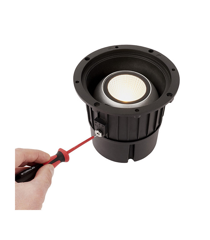 Outdoor 16.5W LED Recessed Ground Light Brushed Stainless Steel, IP67, 3000K