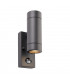 Outdoor Up Down Wall Light Anthracite with PIR Sensor, IP44