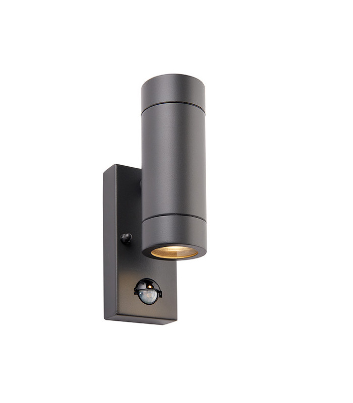 Outdoor Up Down Wall Light Anthracite with PIR Sensor, IP44