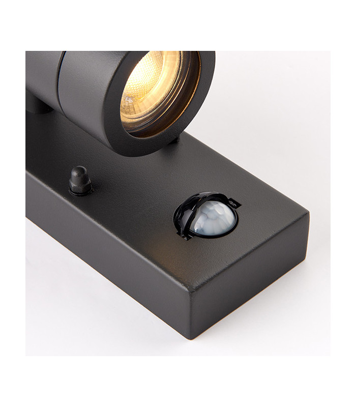 Outdoor Up Down Wall Light Anthracite with PIR Sensor, IP44