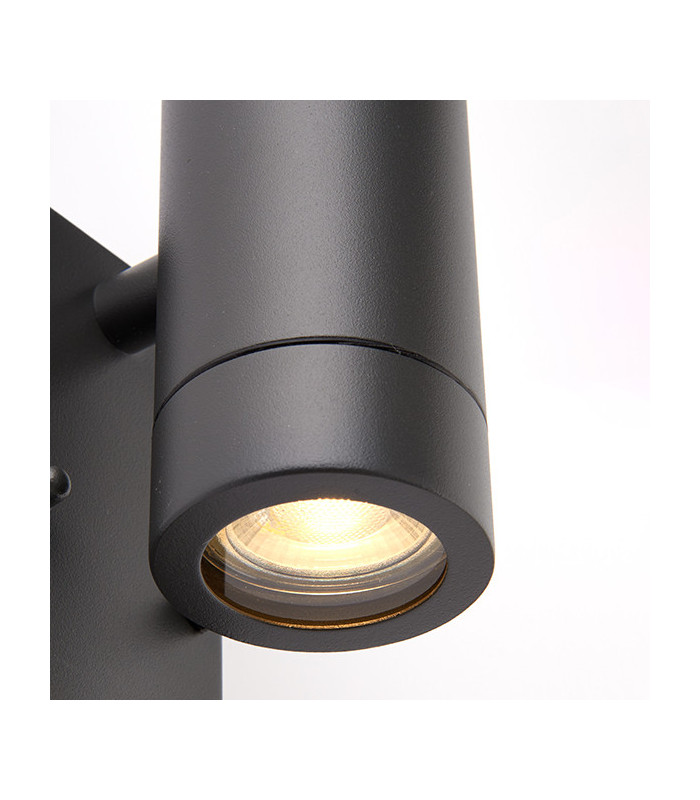 Outdoor Up Down Wall Light Anthracite with PIR Sensor, IP44