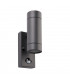 Outdoor Up Down Wall Light Anthracite with PIR Sensor, IP44
