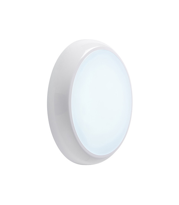 18W LED Round Flush Light Gloss White, IP65