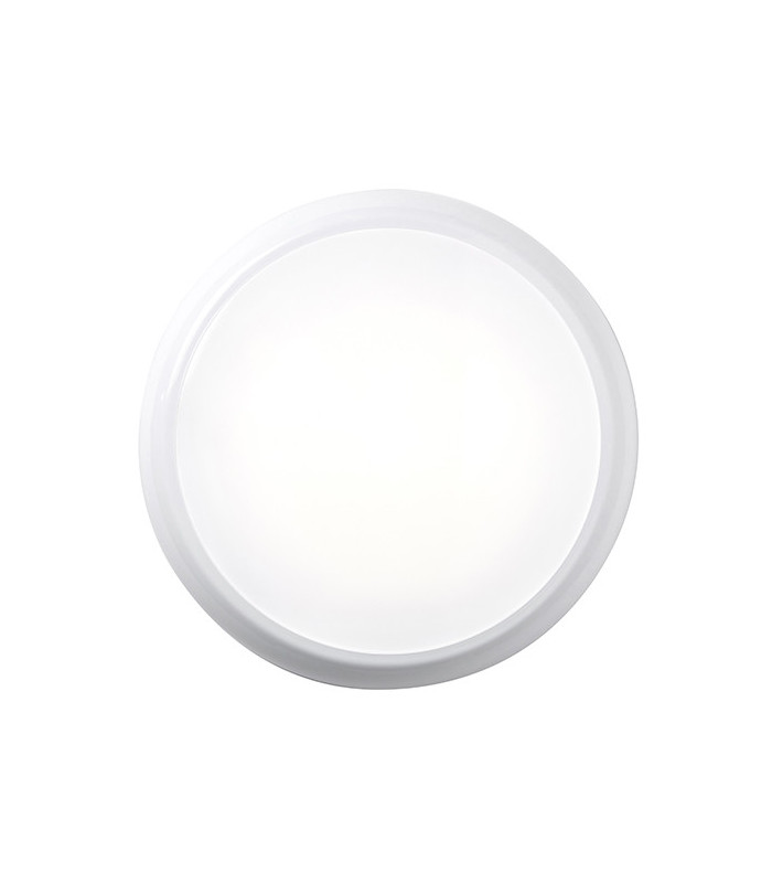 18W LED Round Flush Light Gloss White, IP65