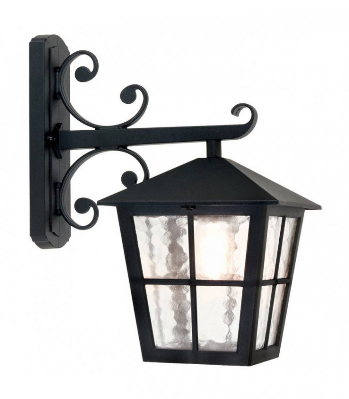 1 Light Outdoor Wall Lantern Light Black, E27