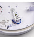 18W LED Round Flush Light Gloss White with Emergency & Sensor 120˚ detection angle, IP65