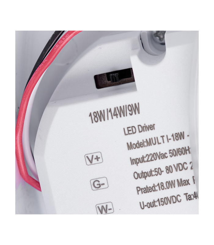 Dimmable 18W LED Round Flush Light Gloss White with Emergency & Sensor 150˚ detection angle, IP65