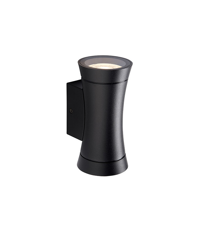 Outdoor Up Down Dimmable Wall Light Textured Black, IP44