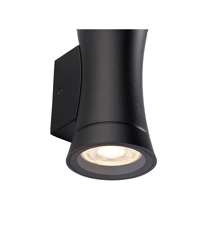 Outdoor Up Down Dimmable Wall Light Textured Black, IP44