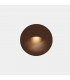 Outdoor LED Recessed Wall Light Round Brown IP65 2.2W 3000K