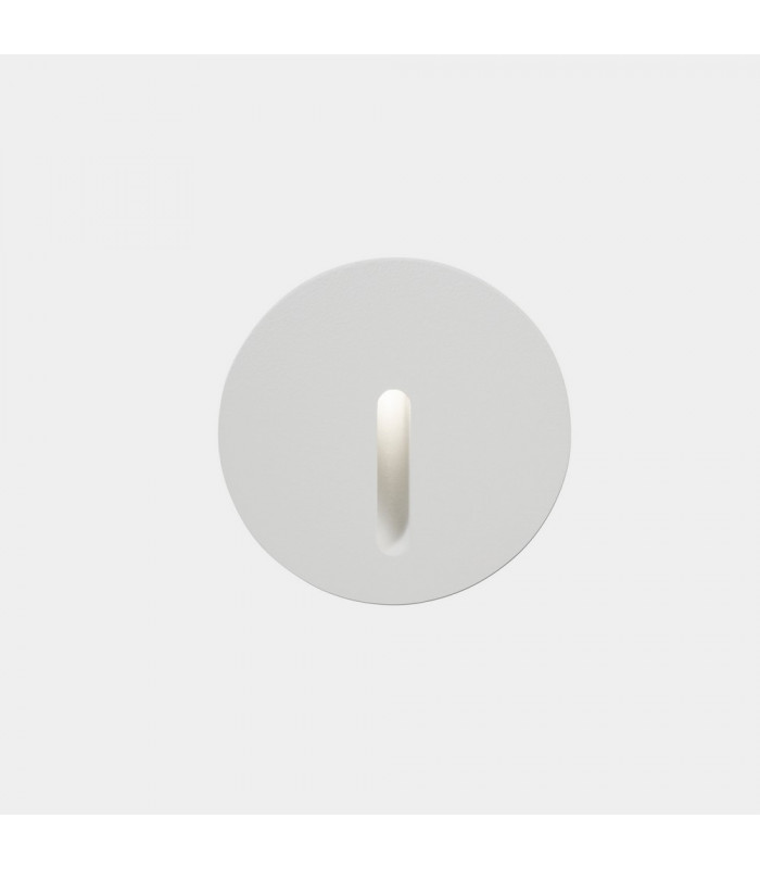 Outdoor LED Recessed Wall Light Round White IP65 2.2W 3000K