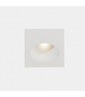 Outdoor LED Recessed Wall Light Square White IP65 2.2W 3000K