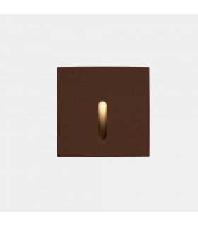 Outdoor LED Recessed Wall Light Square Brown IP65 2.2W 3000K
