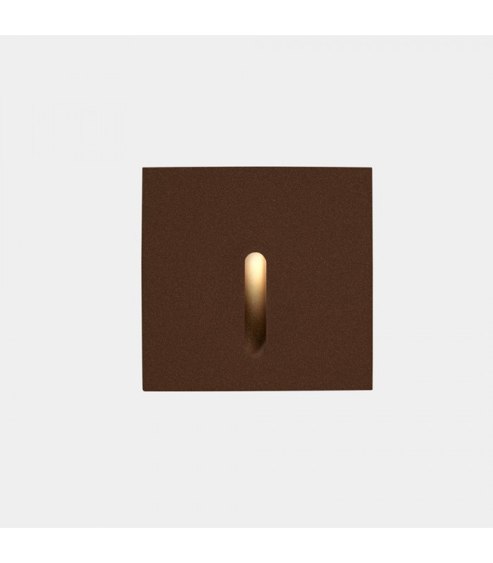 Outdoor LED Recessed Wall Light Square Brown IP65 2.2W 3000K