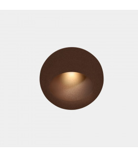 Outdoor LED Recessed Wall Light Round Brown IP65 2.2W 2700K