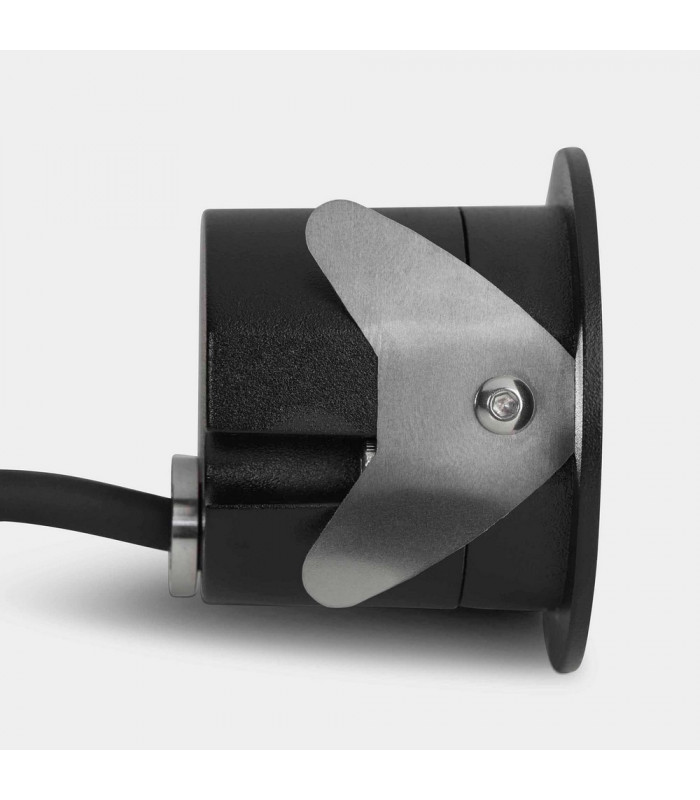 Outdoor LED Recessed Wall Light Round Brown IP65 2.2W 2700K