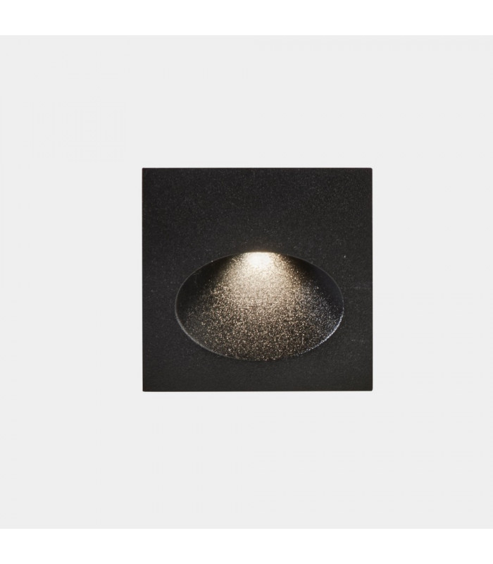 Outdoor LED Recessed Wall Light Square Urban Grey IP65 2.2W 2700K