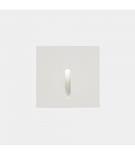 Outdoor LED Recessed Wall Light Square White IP65 2.2W 2700K
